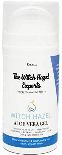 The Witch Hazel Experts | Witch Hazel & Aloe Vera Gel For Dry Skin, Sunburn, Rashes & Cooling Irritated skin 100ml
