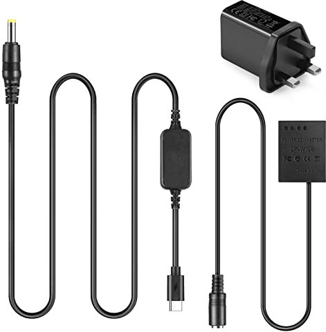CP-W126 USB-C Adapter Cable DC Coupler PD Adapter Kit Replacement NP-W126 NP-W126s Battery for Fujifilm X100F X100V X-S10 X-Pro3 X-E3 X-A2 X-A5 X-A7 X-T1 X-T2 X-T3 X-T4 X-T20 X-T100 X-T200