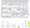 Mikihat 39 Pieces Non-Trace Wall Hooks - White Hardwall Drywall Picture Hanging Hooks for Paintings, Clock, Wedding Photos, Mirror, Wall Studs