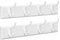SONGMICS Set of 2 Coat Racks, Wall-Mounted Coat Hook, 8 Dual Metal Hooks, for Coats, Bags, in The Hallway, Bedroom, Living Room, White LHR232W01