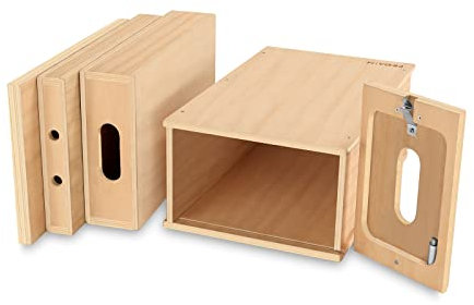 Caja de Madera anidada PROAIM para Estudio, plató de Cine y fotografía. Soporte de Clavija de 5/8” para Accesorios. Cajas de Madera para apuntalar, nivelar, Colocar o Colocar de pie (AB-12)