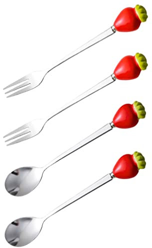 STOBOK 1 Juego Cucharas De Acero Inoxidable Cuchara De Aperitivo Cucharilla De Acero Inoxidable Tenedor De Aperitivo Tenedores De Cuchara De Café Cuchara De Degustación Metal Concentrarse