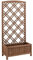Outsunny Jardinera con Enrejado Jardinera con Celosía de Madera Macetero con Soporte para Trepadora Cultivos Plantas en Exterior Terraza Jardín Balcón 60x30x122,5 cm Natural