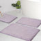 AINAHYVA Badezimmerteppiche Chenille Badematte 3-teiliges Set, Super Absorbent, Starke PVC rutschfeste Rückseite, Badteppich Plüsch Shaggy, Dick, Maschinenwaschbar, für Badewanne, Toilette, Lavendel