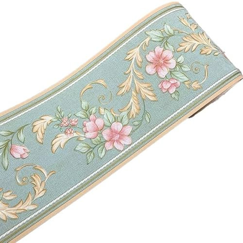 Bordüre Selbstklebend 5 m Selbstklebender PVC-Fußleisten-Wandaufkleber, floraler Fußleisten-Taillenaufkleber, wasserdichte 3D-Wandbordüre, Raum-Badezimmer-Dekor (Color : 31, Size : 5mx10.5cm)