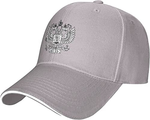 501 Herren Damen Trucker Kappe Russland-Flagge Russisches Emblem Baseballkappe Reine Farbe Visier Hut Leicht Abwaschbar Baseball Cap Für Angeln Sport Laufen