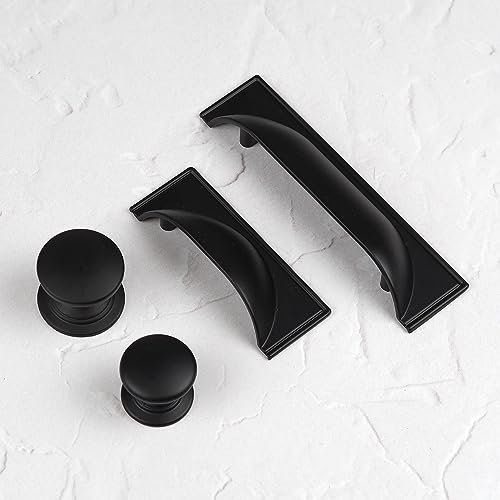 Matt Black 96mm Cup Handle for Kitchen Cupboards Cabinets Doors Drawers Pulls