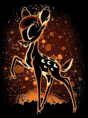 HUANNY DIY Diamond Art Bambi Diamond Painting Kits, 5D Full Drill Cross Stitch Embroidery kits