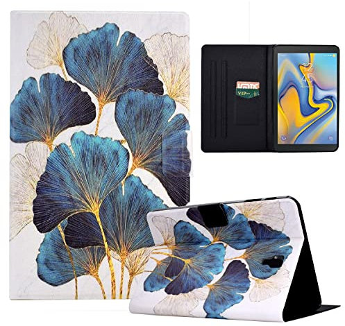 LSPCASA Cover per Samsung Galaxy Tab A 10.5 SM-T590/T595 - Stand Folio Guscio Protettivo Foglia