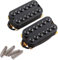 alljita Humbucker-Tonabnehmer für E-Gitarre, verstellbare sechseckige Stangen, Doppelspulen-Tonabnehmer mit starken Keramikmagneten zum Spielen von Punk, Invader-Stil, Halsteg-Tonabnehmer-Set (weiß)