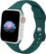 Sycamond Thin Silicone Band Compatible with Apple Watch 41mm 40mm 38mm, Slim Narrow Replacement Sport Strap Wristband for iWatch Series SE 10 9 8 7 6 5 4 3 Ultra 2 1 Women Men, S/M Forest Green