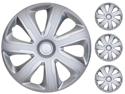 M MOTOS Set 4er Radkappen 16 Zoll - Lachen Sie über Kratzer mit diesen flexiblen, leichten Radkappen 16 Zoll. Einfache Installation, Keine Werkzeuge erforderlich, Schutz vor Verblassen!