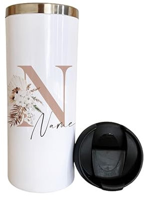 Manufaktur Liebevoll personalisierter Thermobecher Geschenke für Frauen Männer Edelstahl Kaffeebecher to go Geburtstagsgeschenk Name Freundin Freund Kollege Kollegin Geschenk Geburtstag (Motiv Name)