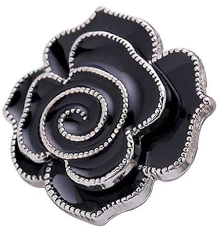 10 Stück Vintage Metall Nähen Knöpfe Jacken Knöpfen Runde Ersatz Knöpfe Trachtenknöpfe Mit Rosenmotiv Zum AnnäHen Kleider Reparatur Von Jacken,mäntel, Kleider -schwarz-23mm