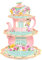 Zopeal 3 Tier Bee Cupcake Stand Party Decorations Sunflower Cupcake Holder Yellow Summer Cake Stand Bee Day Themed Dessert Stand for Kids Baby Shower Birthday Gender Reveal Party Supplies(Floral)