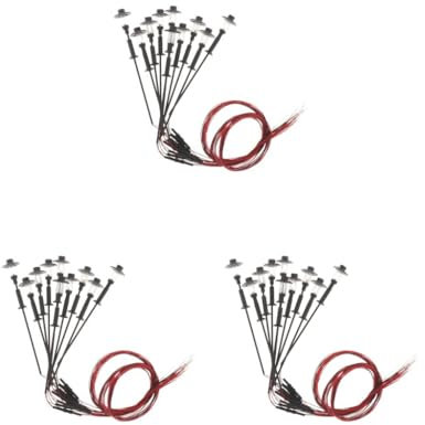 3er Set 10er Set 12V Mini Straßenlaternen Eisenbahn Zug Lampe Post HO TT N 1:100-1:150