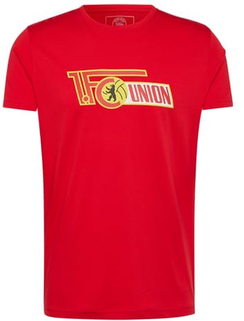 1. FC UNION Berlin T-Shirt Logo I Baumwolle I Unisex (DE/NL/SE/PL, Alphanumerisch, M, Regular, Regular, Rot)