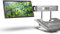 Naievear Portable Monitor Stand - Foldable Metal Display Mount with Laptop Tray, Adjustable Height and Angle