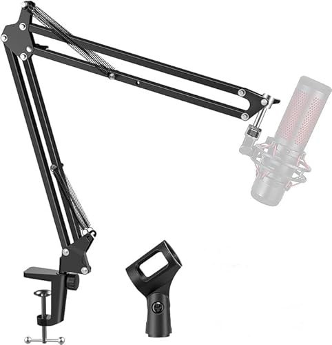 IJESA Boom Arm Microphone Mic Stand for Blue Yeti HyperX QuadCast SoloCast Snowball Fifine Shure SM7B and other Mic, Medium