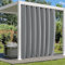 BliRiki Outdoor Vorhänge Wetterfest Sonnenschutz, Outdoor Vorhang mit Ösen Oben und Unten, Wasserdicht Outdoor Gardinen für Pavillon Terrasse Veranda | 1 Stück, Grau, B213xH259cm