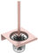 Ideal Standard BD593RO Alu+ WC-Bürstengarnitur, Toilettenbürste Klobürste WC Bürste, Wandmontage, Halter aus Glas, Rosé