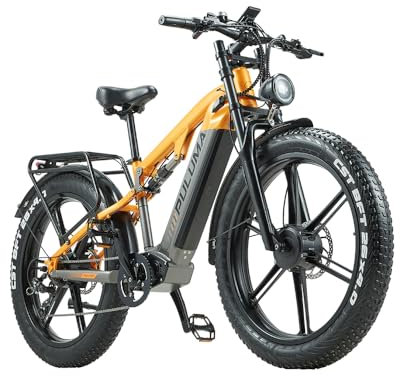 PULUMA PH003 Vélo électrique à double moteur 66 cm avec fourche à épaule, batterie 48 V 20 Ah, freins hydrauliques