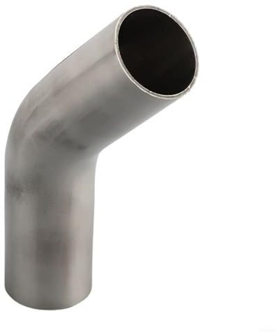 HOHOVYVY 45° Edelstahl-Bogen,Vielseitiger Edelstahl-Kniestück 45° Grad Bogen Auspuffrohr Poliert 19-51mm(38 mm)