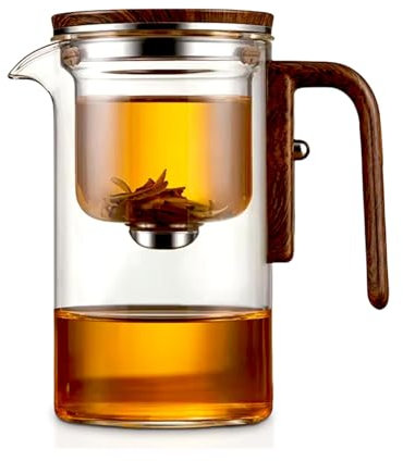 Enchanti Tea Pot, Witchcraft TeaPot, Magic Teapot with Infuser, Enchanted Glass Teapot with Strainer, Press Control Magic Tea Pot, Enchantipot Magic Tea Pot (720ml)