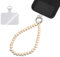 GD GOOD.designs Handykette mit Holzperlen kurz - Universal Handy Handschlaufe inkl. Patch für jede Handy-Hülle | Lanyard Handyband zum Umhängen (Länge 24cm)