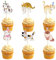 Blumomon 36 Stück Katze Cupcake Topper Katze Geburtstags Kuchen Deckel Katze Themen Party Dekorationen