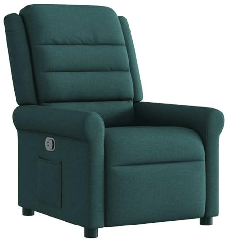 vidaXL Relaxsessel Dunkelgrün Stoff, Sessel, TV Sessel, Sessel verstellbar, Fernsehsessel, TV-Sessel, Fernsehsessel verstellbar, Sofasessel