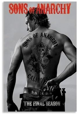 nuomesc Sons of Anarchy Final Season TV Poster Wandkunst Bilddruck Moderne Familienzimmer Dekor 08x12inch(20x30cm)