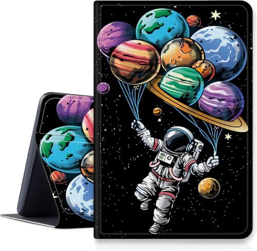 Space Planets - Funda para tablet Amazon Fire HD 10 y Fire HD 10 Plus (13/11ª generación, versión 2023/2021), funda delgada de piel sintética con soporte plegable y apagado automático