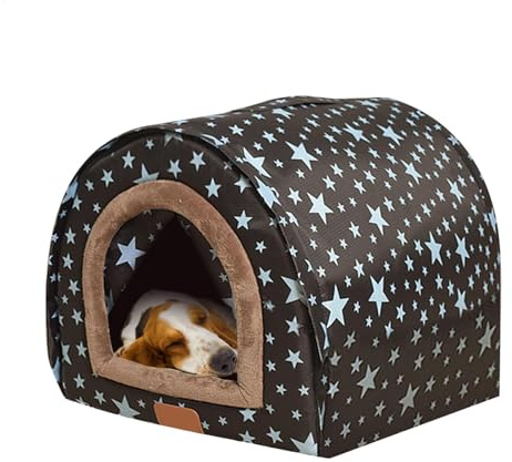 Erhöhte Hundehütten | Isolierte Hundehütte Outdoor | Wetterfeste Hundehöhle | Waschbare Hundehütte | Hundehütte Indoor | Welpenbett Zwinger | Erhöhtes Hundezelt | Belüftetes Hundegehege