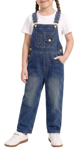 Miipat Salopette in Denim Ragazze Tute di Jeans Bambini dei 1pcs Salopette per Bambina Pantaloni Carini in Denim da Bambino