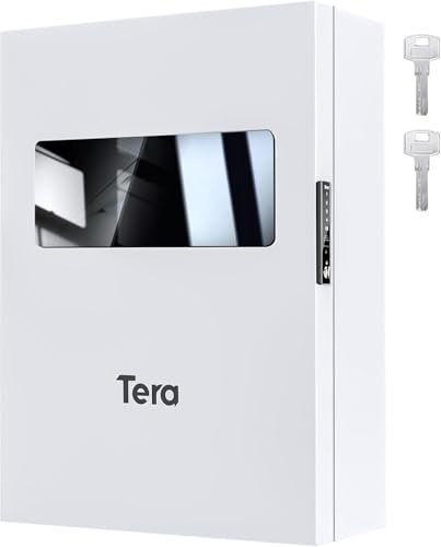 Tera EV Ladegerät Schutzbox mit Digitalverschluss 56 x 27 x 77 cm D x W x H Schwerlast Wasserdicht Staubdicht Außengehäuse für Tesla Wall Charger Wandhalterung Kabelorganizer Weiß