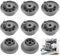 8 Pack Dishwasher Lower Rack Wheels, Dishwasher Replacement Lower and Upper Basket for Bosch Kenmore Siemens Neff Cutlery Basket Parts Accessories Universal Rack Wheel 165314