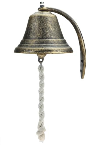 QWORK® Glocke, 15CM Vintage Handglocke, Türglocke, Bar-Decor für Heimkneipen, Empfänge und Feiertagsdekoration