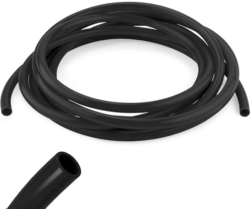 NZNSML Pneumatic Tubing Pipe 6 Meters Pu Air Hose Black Polyurethane Line Hose Tube 4 mm OD x 2.5 mm ID for Air Compressor Fluid Transfer Water Hydraulic Piping
