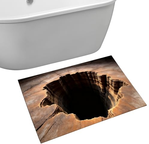 Fußmatte Mit Visueller Illusion, 3D-Teppiche, Optische Täuschung, Rutschfeste Fußmatten, Teppich, Der Wie Ein Loch Im Boden Aussieht, Für Eingangsbereich, Küche, Badezimmer, Eingangsbereich, Terrasse