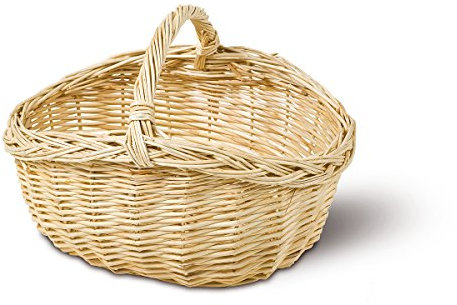 Adam Schmidt Einkaufskorb für Kinder, Korb oval, Weide Natur, Größe: 28 x 20 cm