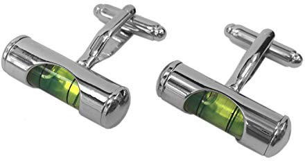 Miniblings Wasserwaage Werkzeug Manschettenknöpfe - Handmade I Manschettenknopf Cufflinks Hemdknöpfe I schöne Holzbox inklusive - Wasserwaage Werkzeug