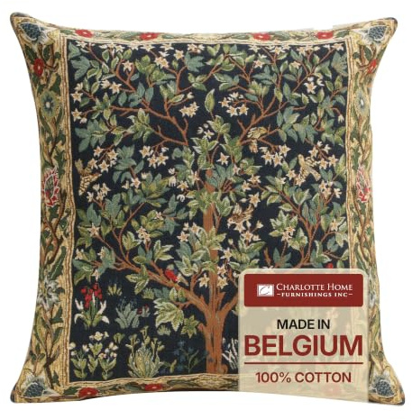C Charlotte Home Furnishings Inc. Baum des Lebens III/Größe: H 18 x B 18 (Kissenbezug)