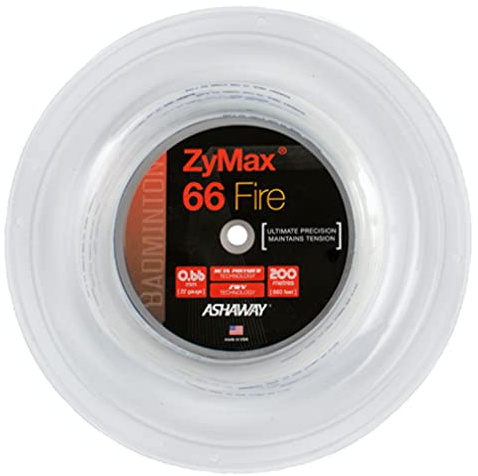 ASHAWAY ZyMax 66 Fire Power badminton 200 m Spule (weiß)