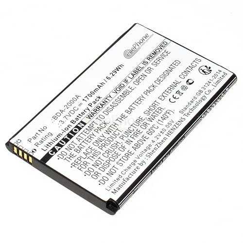 cellePhone Akku Li-Ion kompatibel mit Doro Liberto 822 825 8028 8030 8031 - SmartEasy 824 (Ersatz für BDA-2000A)