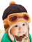 CHIC-CHIC Baby Jungen Fliegermütze Wintermütze Hut Beanie Winter mit Ohrenklappen Russisch Klappen Pilot Cap (Kaffee)