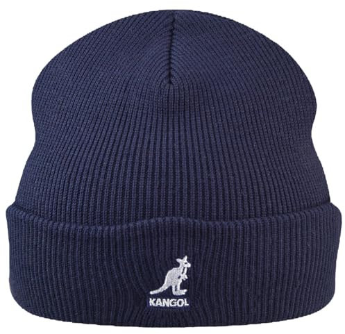 kangol Unisex Acrylic Cuff Pull-On Strickmütze, Blau (Dark Blue), (Herstellergröße: One Size)
