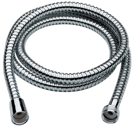 Schläfer 808390 | Flessibile Doccia Vasca, Flessibile Doccia 1,2 metri antitorsione in Acciaio Inox, Tubo Doccia Universale Connettori Universali G 1/2, Flessibile Antipiega Doppia Aggraffatura, Cromo