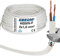 H05 VV-F - Tubo flexible (2 x 1 mm², 25 m), color blanco