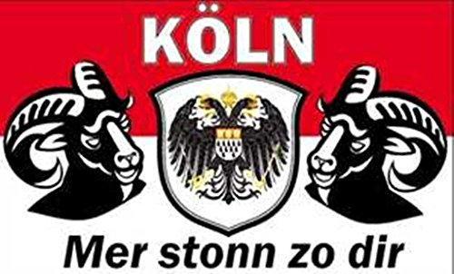 Köln Mer stonn zo dir Colonia Kölle FAN 1,50 x 0,90m Flagge Fahnen mit 2 Ösen